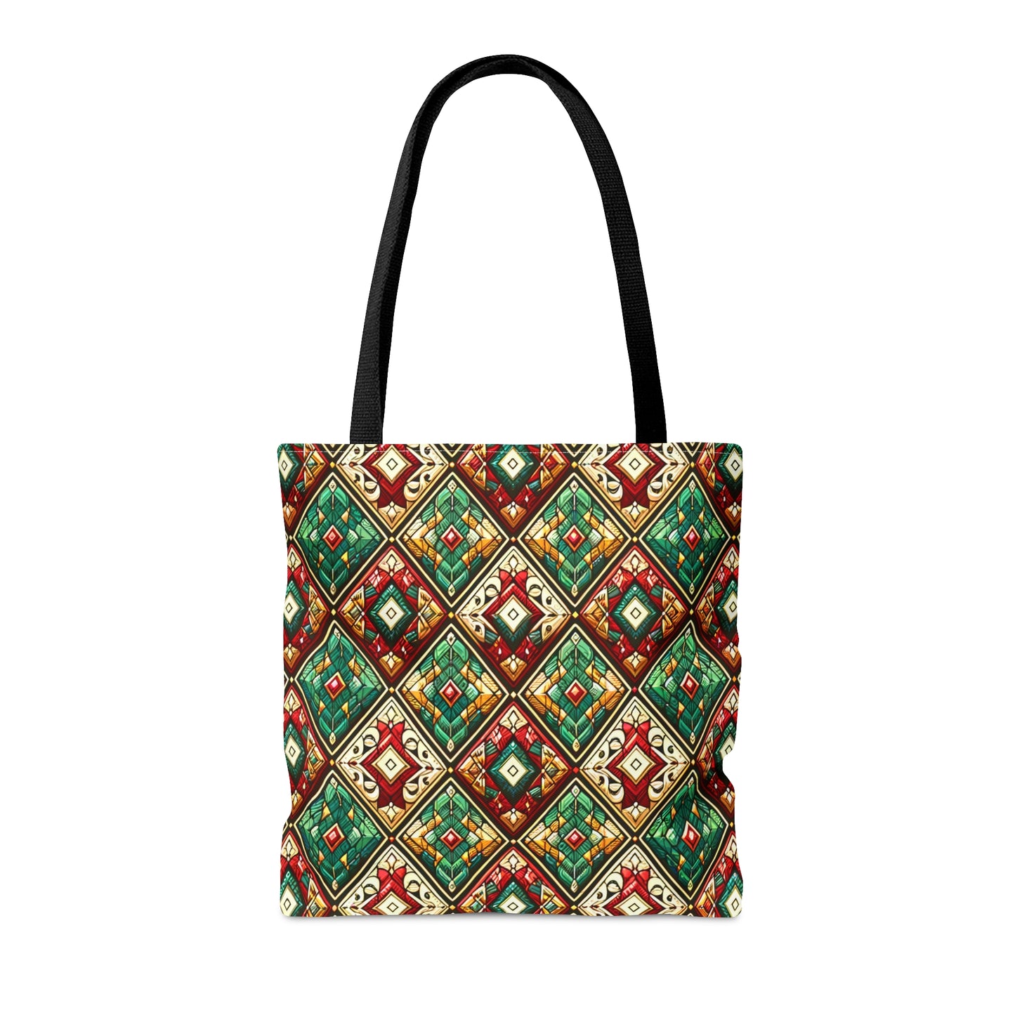 Bohemian Geometric Diamond Pattern Tote Bag