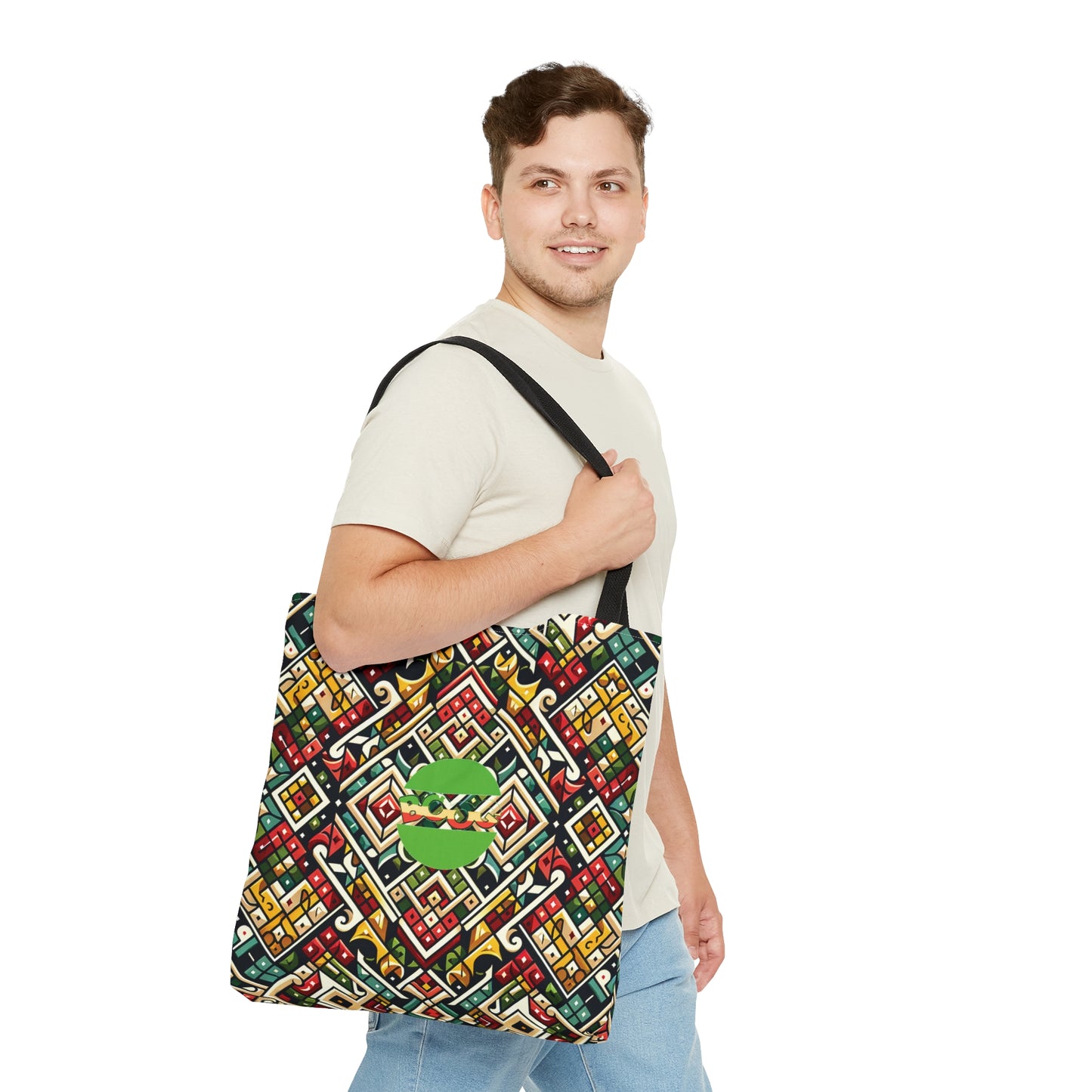 Vibrant Geometric Mosaic Tote Bag