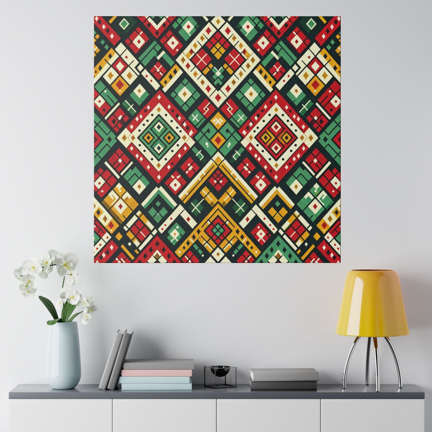 Geometric Tribal Canvas - Canvas