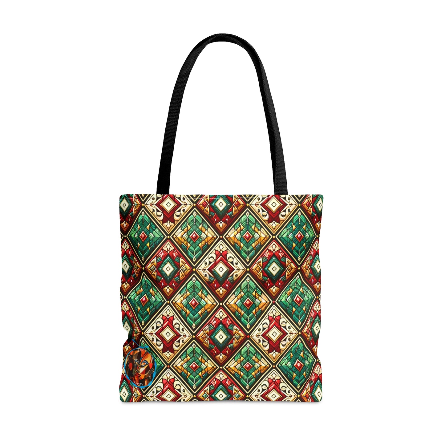 Bohemian Geometric Diamond Pattern Tote Bag