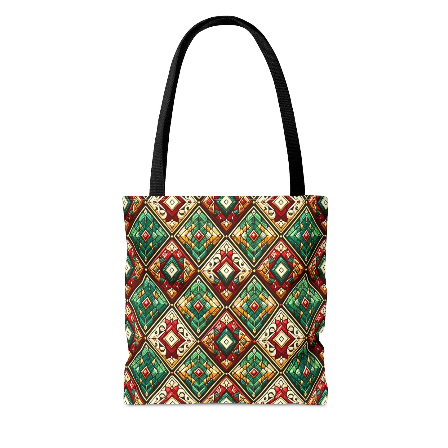 Bohemian Geometric Diamond Pattern Tote Bag