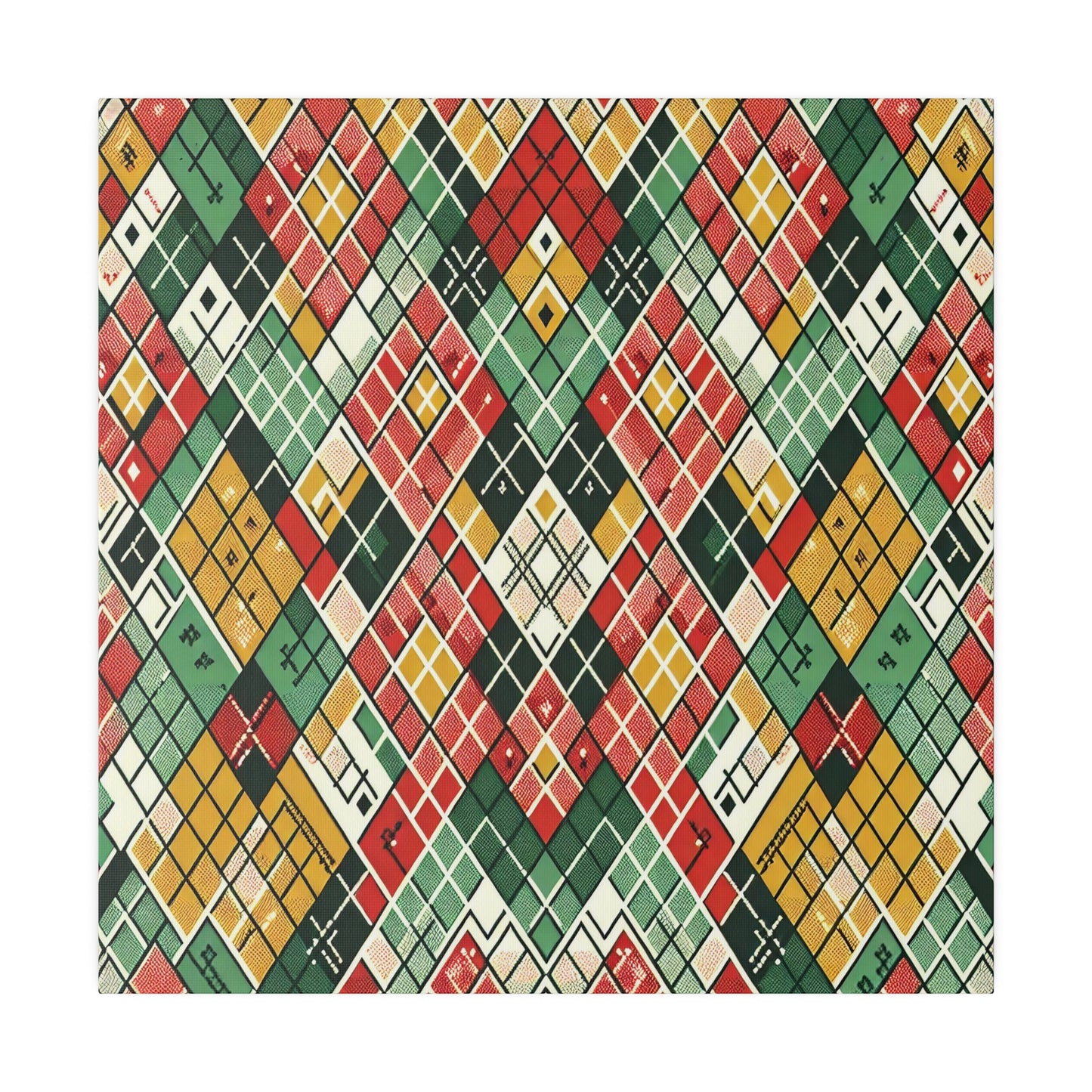 Retro Geometric Canvas - Canvas