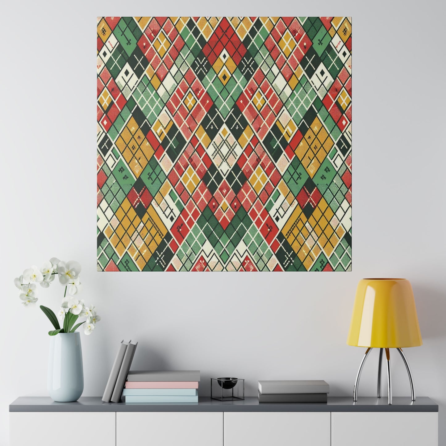 Retro Geometric Canvas - Canvas