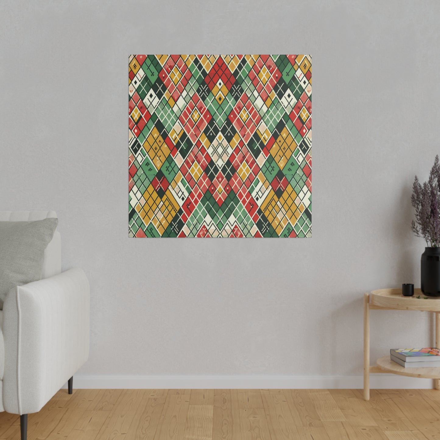Retro Geometric Canvas - Canvas