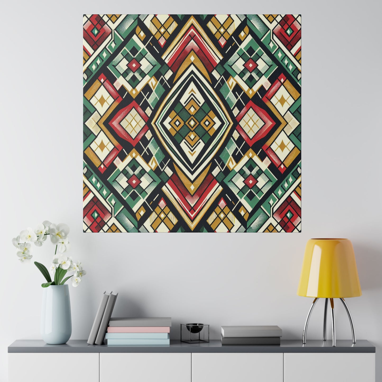 Geometric Tribal Canvas - Canvas
