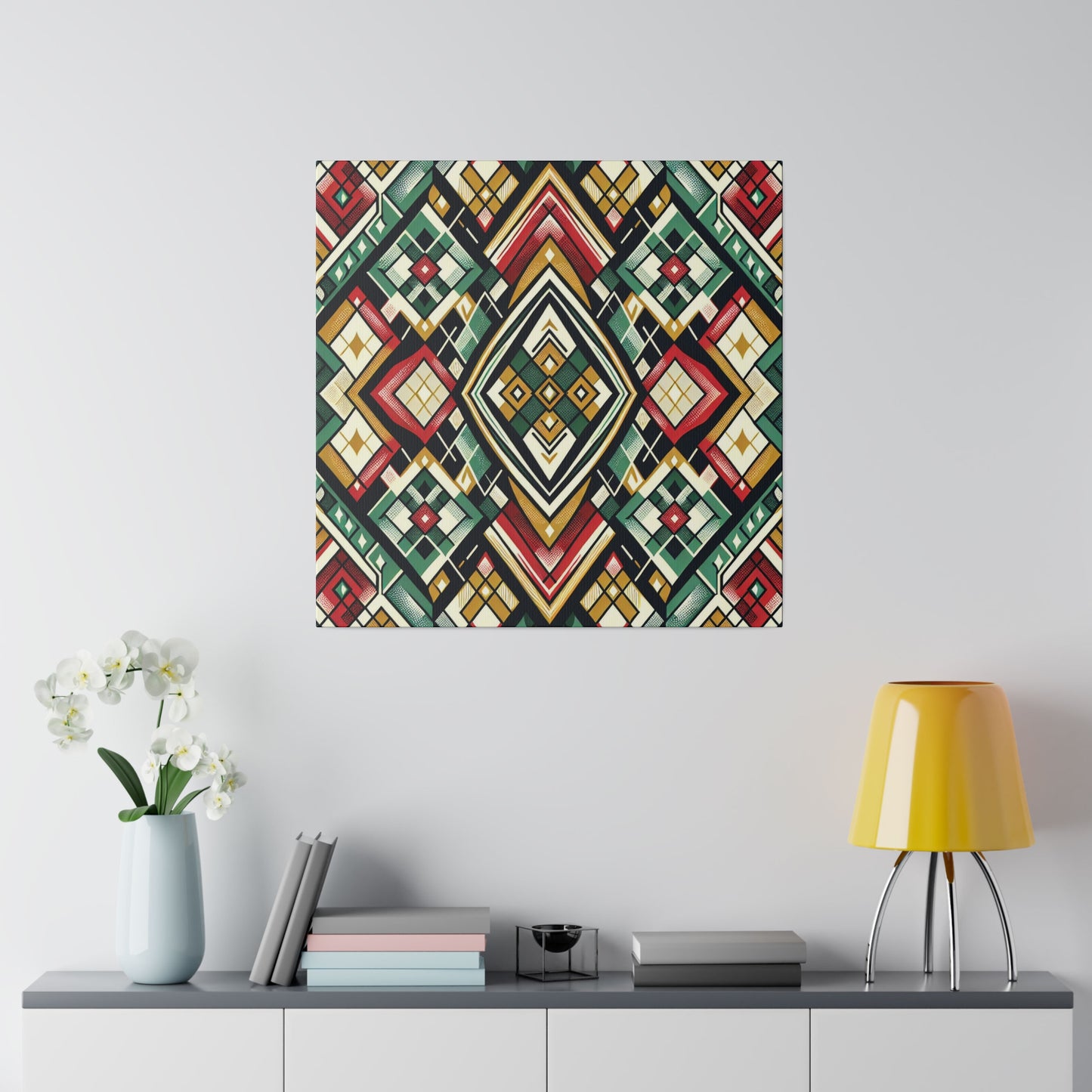 Geometric Tribal Canvas - Canvas