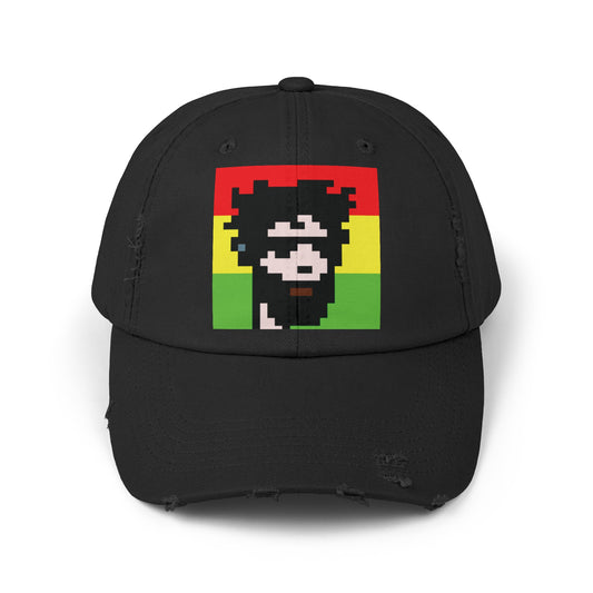 Rasta Vibes Distressed Cap - Unisex