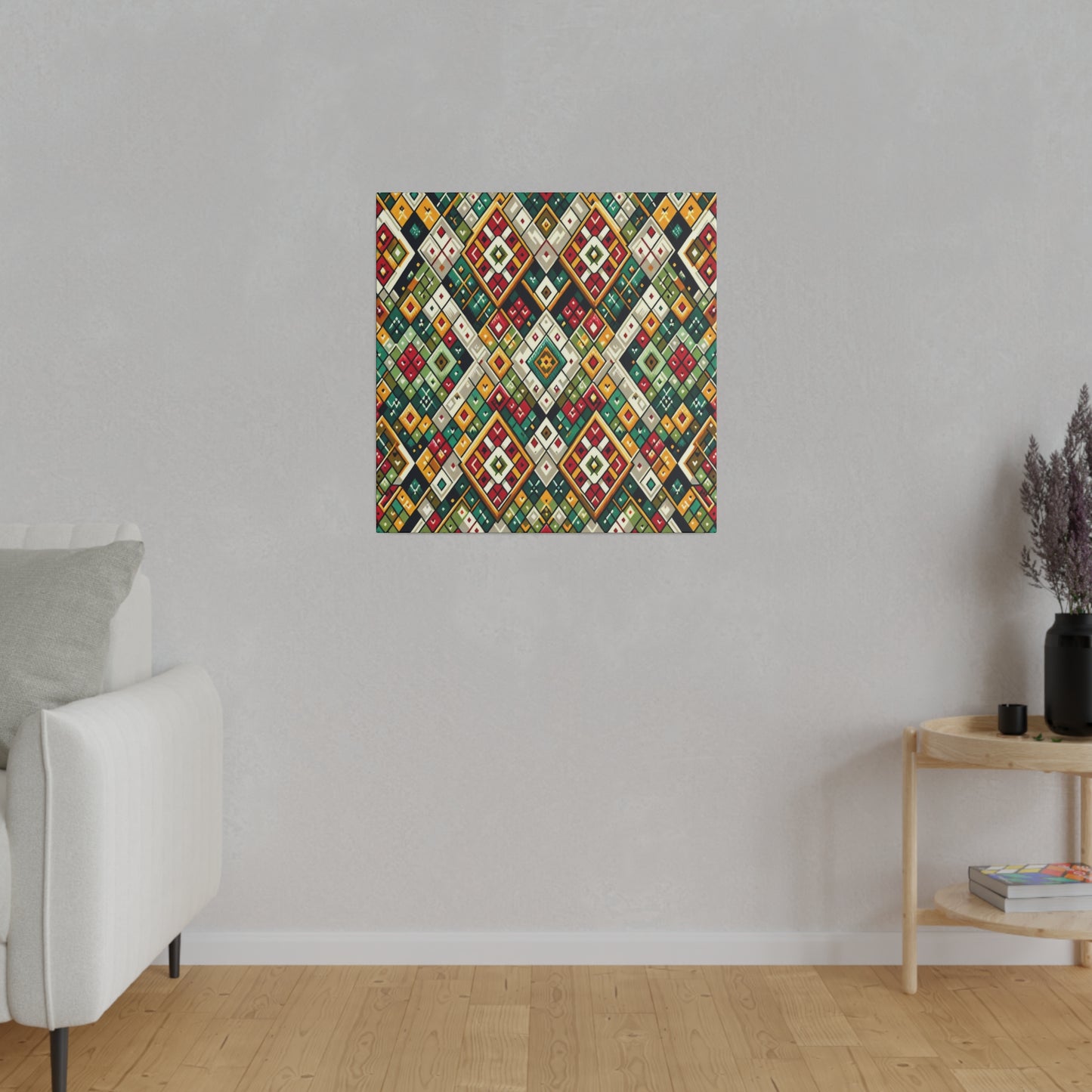 Geometric Kaleidoscope Canvas - Canvas
