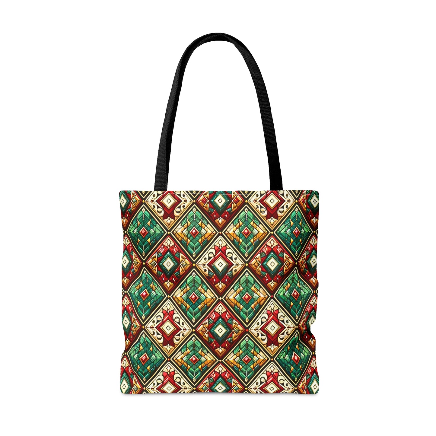 Bohemian Geometric Diamond Pattern Tote Bag