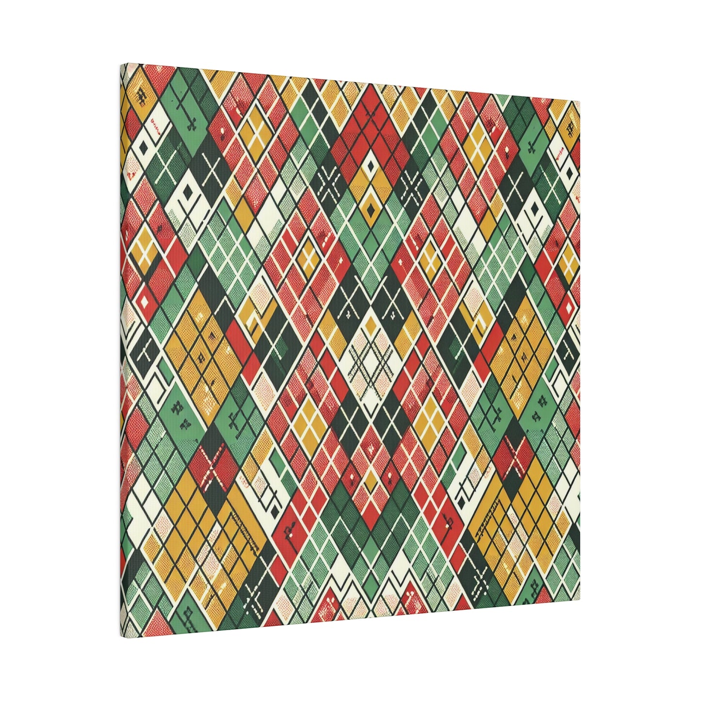 Retro Geometric Canvas - Canvas