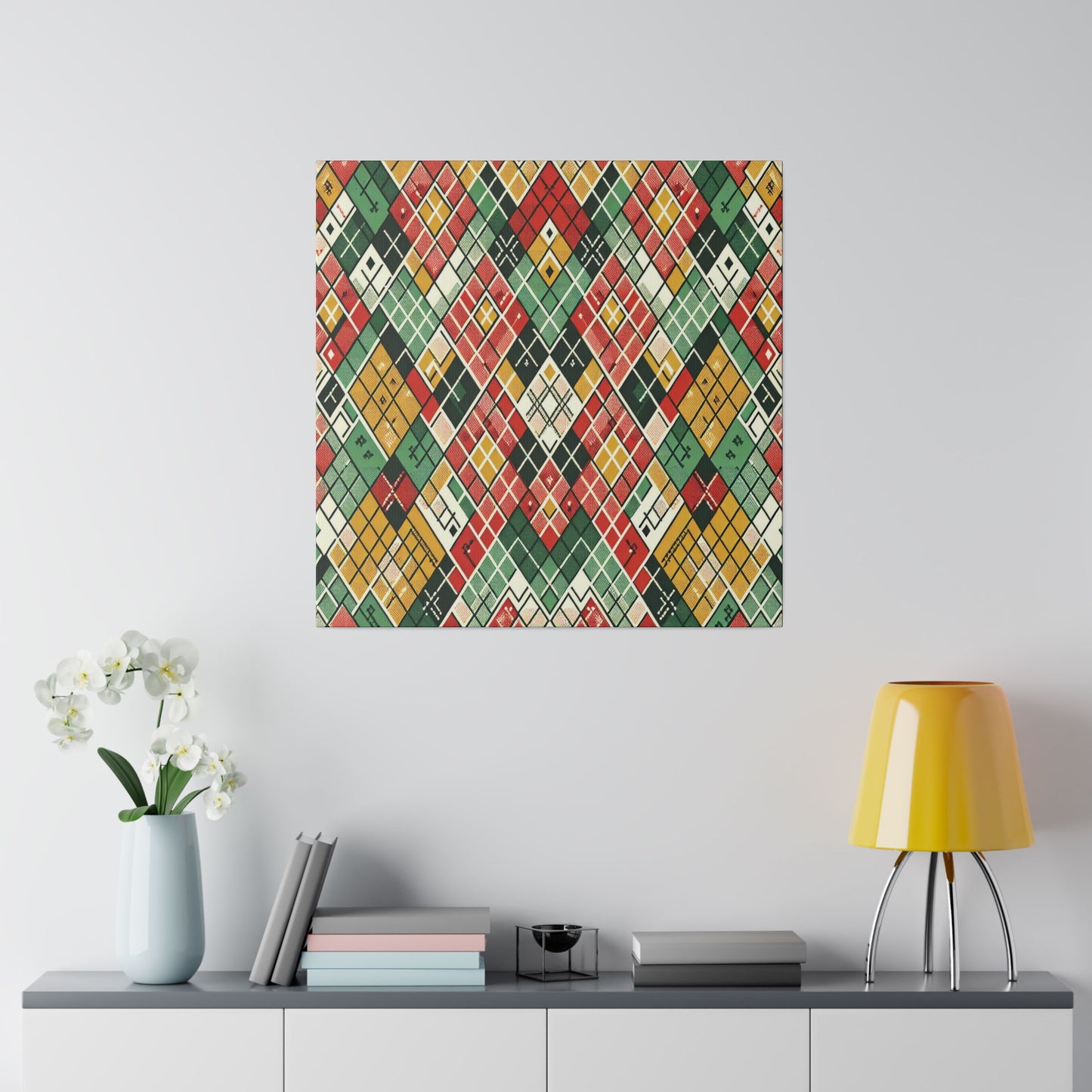 Retro Geometric Canvas - Canvas