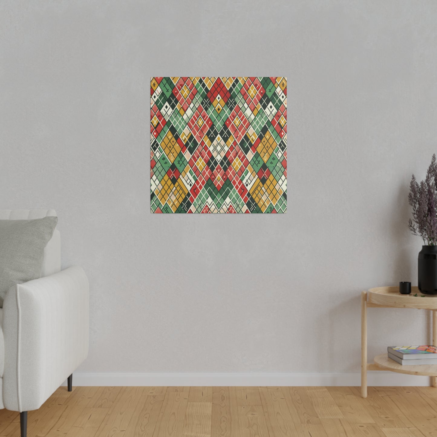 Retro Geometric Canvas - Canvas