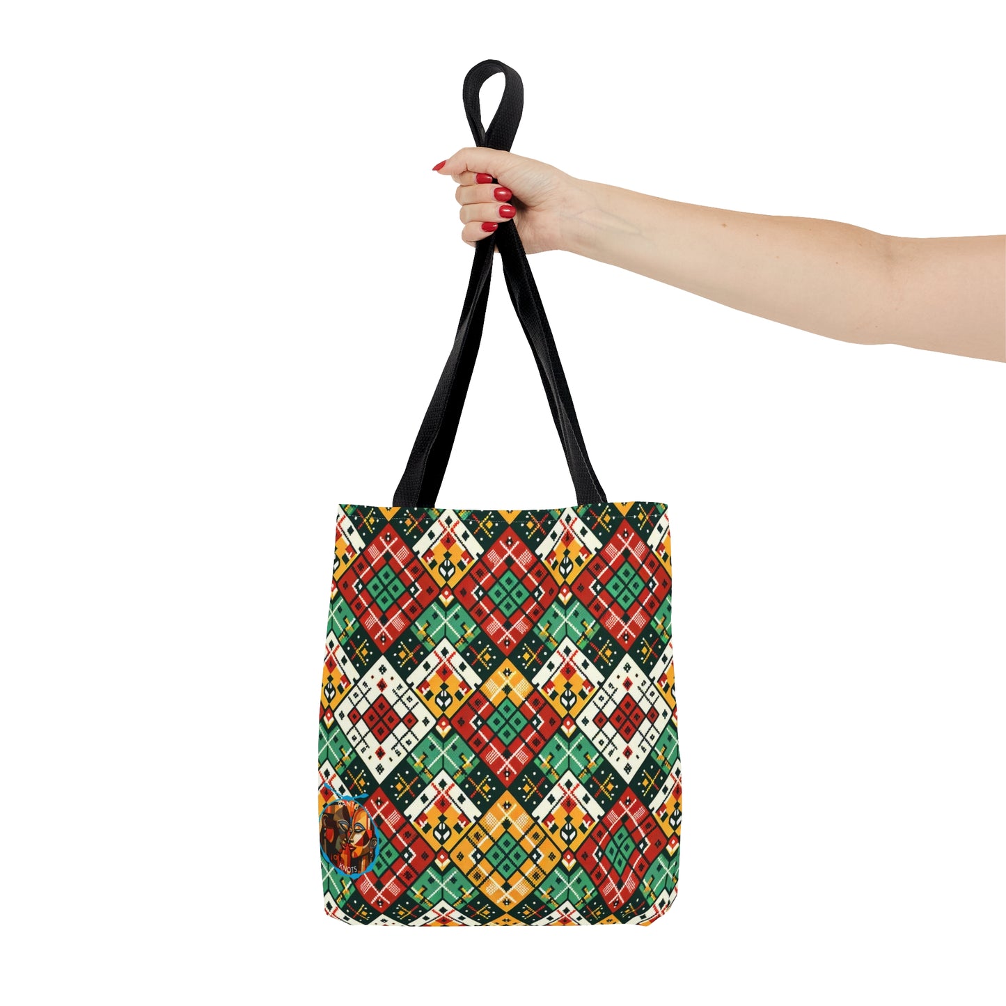 Vibrant Geometric Patchwork Tote Bag