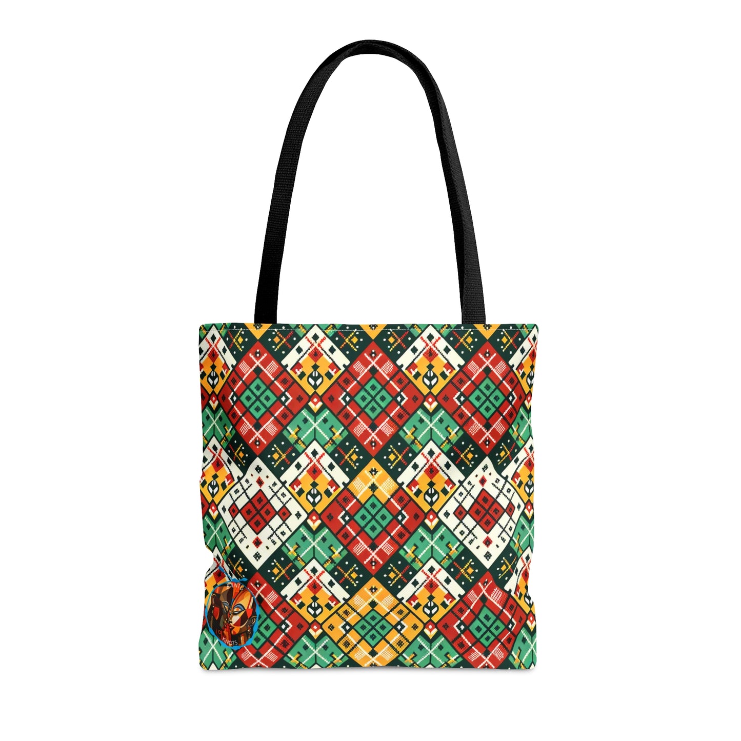Vibrant Geometric Patchwork Tote Bag