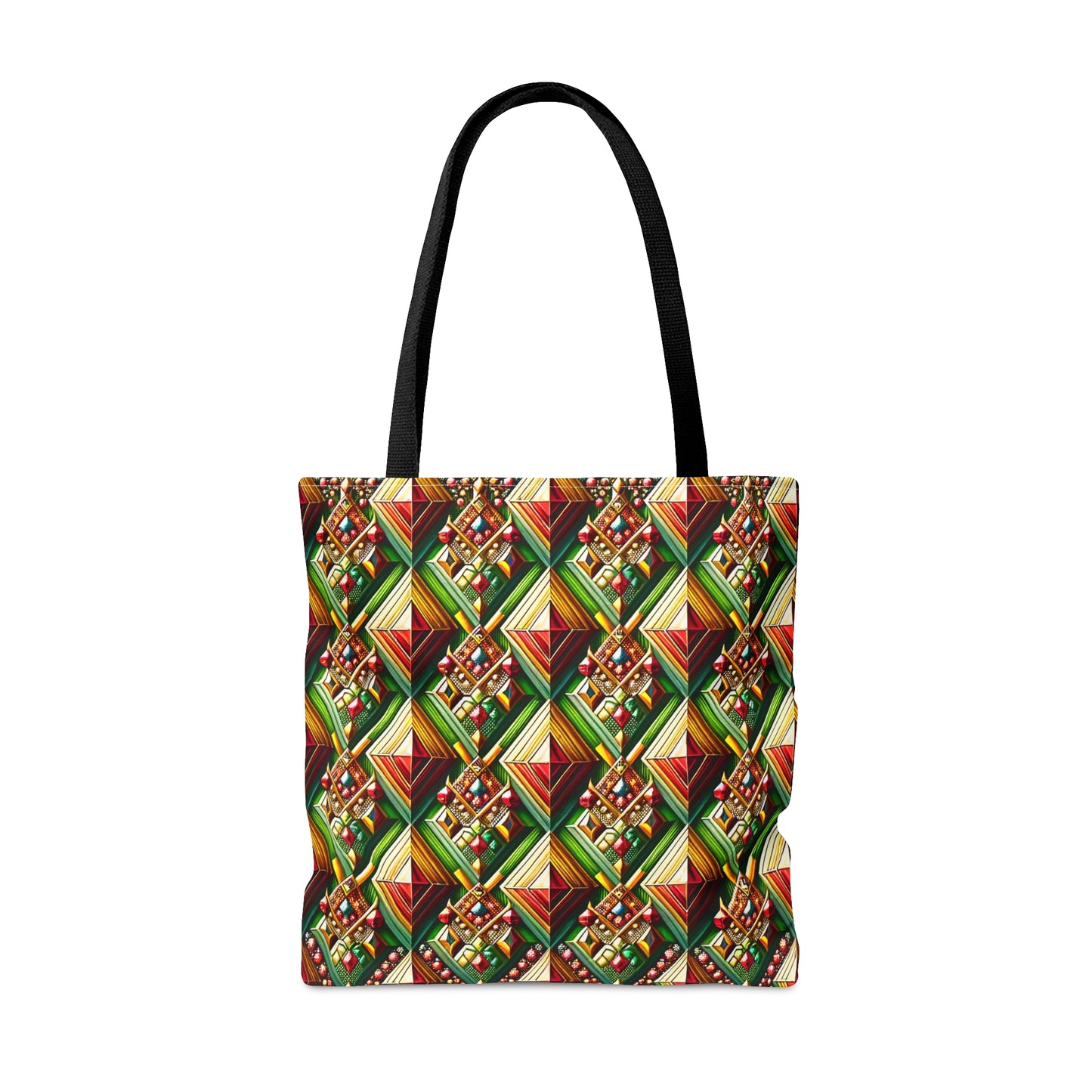 Geometric Harmony Multicolored Pattern Tote Bag